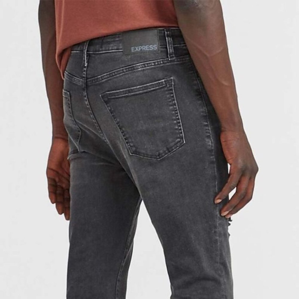 EXPRESS Jeans Mens Hyper Stretch Distressed Slim New without tag